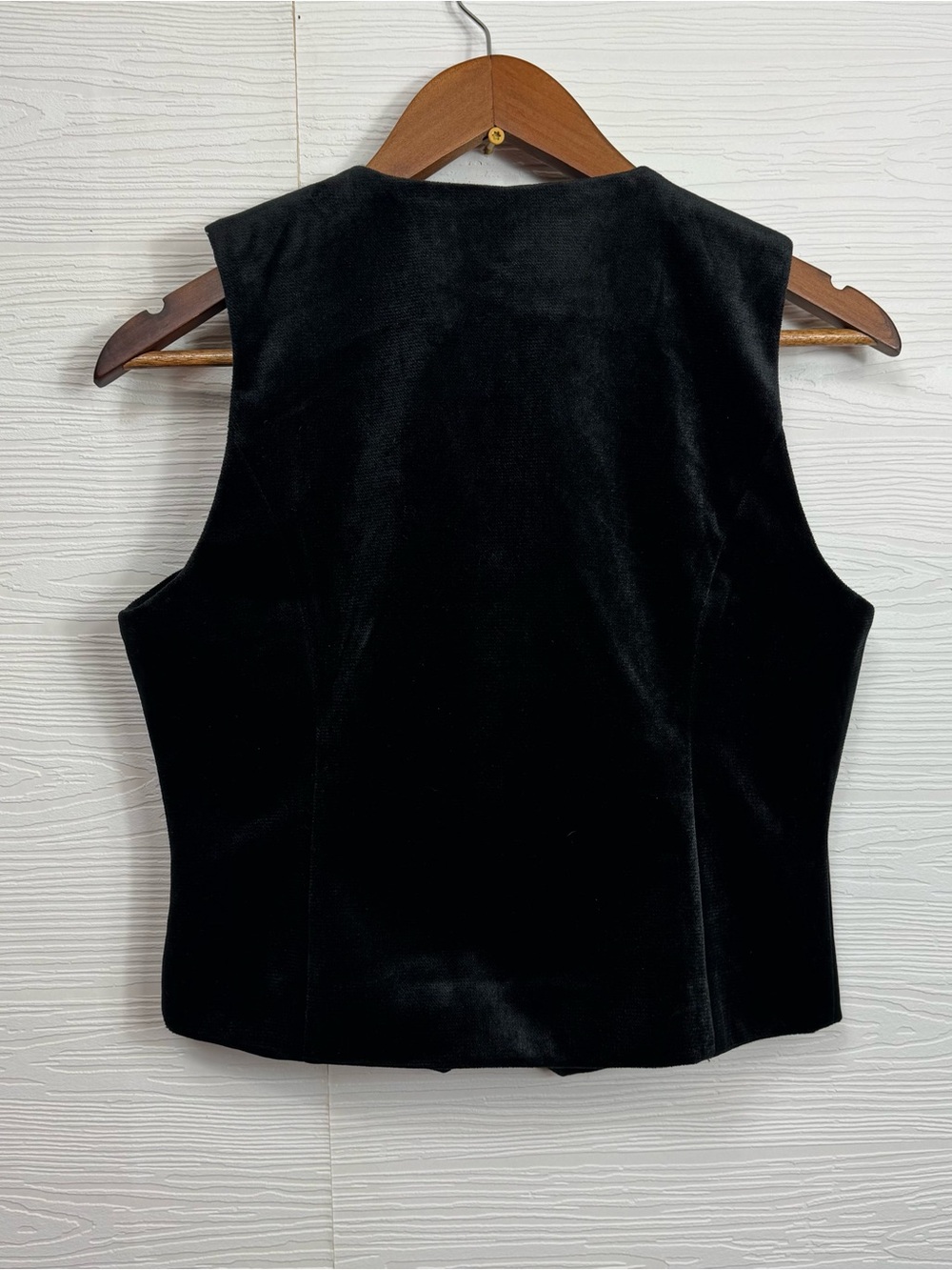 Bagatelle Black Velvet Vest with Heart Rhinestone Buttons Western - Picture 6 of 6